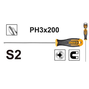 Ingco odvijač Phillips PH 3x200mm HS68PH3200 Ingco odvijač Phillips PH 3x200mm HS68PH3200