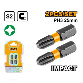 Ingco odvijački udarni bit PH3 25mm set 2/1 SDBIM71PH325 Ingco odvijački udarni bit PH3 25mm set 2/1 SDBIM71PH325