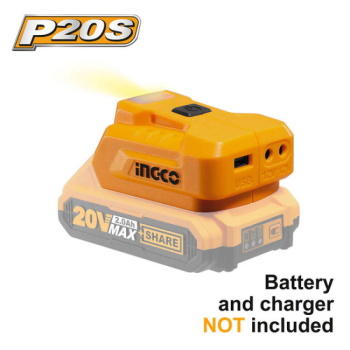 Ingco punjač USB-A Lithium-Ion 20V CUCLI2022 Ingco punjač USB-A Lithium-Ion 20V CUCLI2022