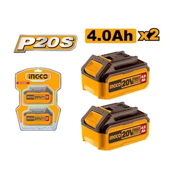 Ingco set baterija 4Ah+4Ah 20V COSLI240312E Ingco set baterija 4Ah+4Ah 20V COSLI240312E