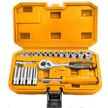 Ingco set gedora 1/4” 20/1 HKTS14201 Ingco set gedora 1/4” 20/1 HKTS14201