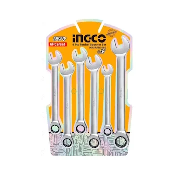 Ingco set viljuškastih ključeva sa račnom 6/1 HKSPAR1062 Ingco set viljuškastih ključeva sa račnom 6/1 HKSPAR1062