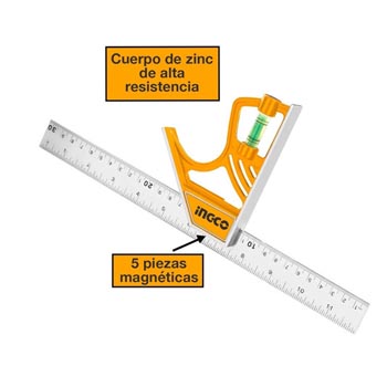 Ingco ugaonik sa magnetom 300 x 25mm HSR530255-1