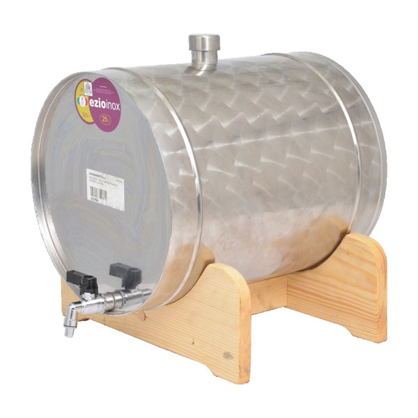 Inox bačva 25 L - horizontalna (za rakiju) 037694 Inox bačva 25 L - horizontalna (za rakiju) 037694