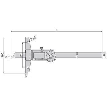 Insize digitalni dubinomer sa rupama za kačenje 0-150mm IN1147-150-2