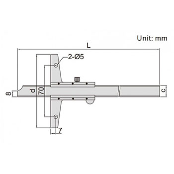 Insize dubinomer sa rupama za kačenje 0-300mm IN1247-300-1