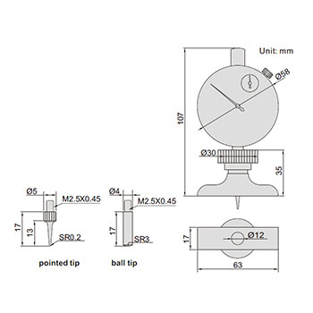 Insize dubinomer sa satom 0-10mm IN2341-101A Insize dubinomer sa satom 0-10mm IN2341-101A