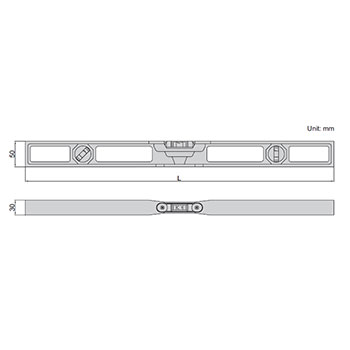 Insize libela aluminijumska 600mm IN4911-600-1