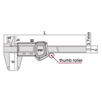 Insize digitalno pomično merilo vodootporno 150mm IN1118-150B-1