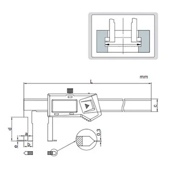 Insize merilo pomično digitalno za unutrašnje žljebove IN1120-150A Insize merilo pomično digitalno za unutrašnje žljebove IN1120-150A