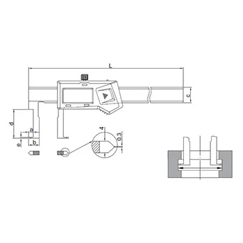 Insize merilo pomično digitalno za unutrašnje žljebove IN1120-300A Insize merilo pomično digitalno za unutrašnje žljebove IN1120-300A