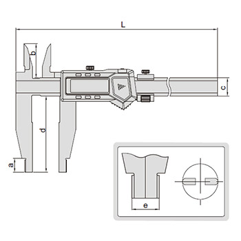 Insize digitalno pomično merilo 600mm IN1136-601-1