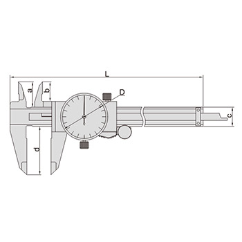 Insize merilo pomično sa satom 200mm IN1311-200A-1