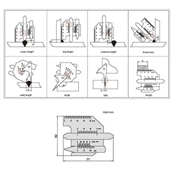 Insize merilo višenamensko za zavarene spojeve IN4838-1 Insize merilo višenamensko za zavarene spojeve IN4838-1