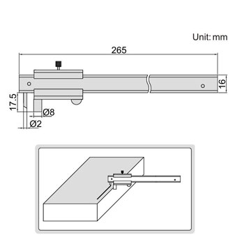 Insize merilo za obeležavanje sa nonijusom 0-200mm 7202-200A Insize merilo za obeležavanje sa nonijusom 0-200mm 7202-200A