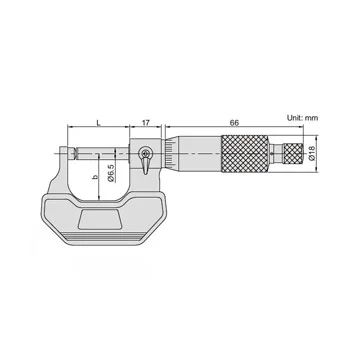 Insize mikrometar za cevi 0-25mm 3260-25A Insize mikrometar za cevi 0-25mm 3260-25A