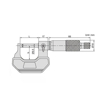 Insize mikrometar za cevi 50-75mm 3260-75A-1