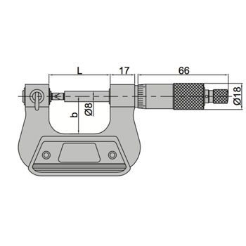 Insize mikrometar za navoj 75-100mm 3281-100A-1