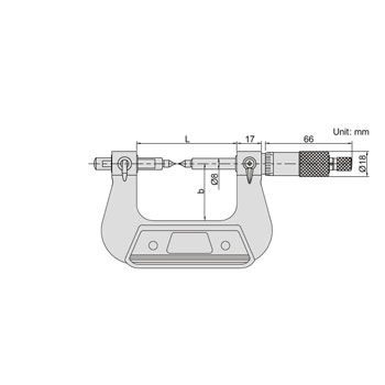 Insize mikrometar za zupčanike 75-100mm 3291-100-1