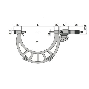 Insize mikrometar digitalni 300-400mm 3506-400A-1