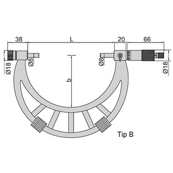 Insize mikrometar sa izmenljivim nastavcima 400-500mm IN3206-500-1