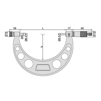 Insize mikrometar sa izmenljivim nastavcima 0-100mm IN3206-100A Insize mikrometar sa izmenljivim nastavcima 0-100mm IN3206-100A