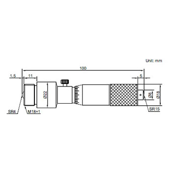 Insize mikrometar štapni za unutrašnje merenje 100-2100mm IN3225-2100-1