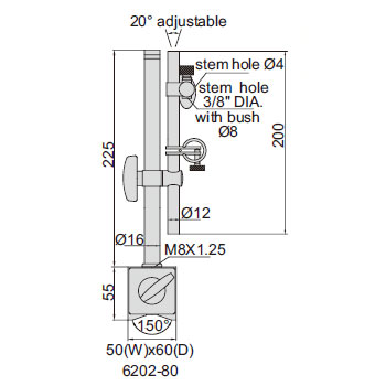 Insize stalak magnetni IN6202-80-1