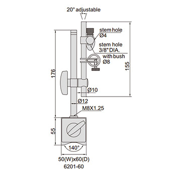 Insize stalak magnetni IN6201-60-1