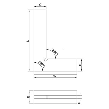 Insize ugaonik sa naslonom precizni 100x70mm IN4793-100 Insize ugaonik sa naslonom precizni 100x70mm IN4793-100