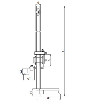 Insize visinomer sa lupom 450mm IN1250-450-1