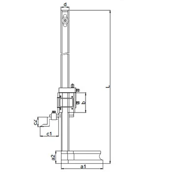 Insize visinomer sa lupom 300mm IN1250-300-1