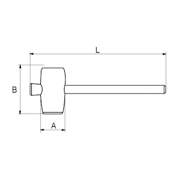 Irimo crni gumeni čekić 55mm 529251 Irimo crni gumeni čekić 55mm 529251