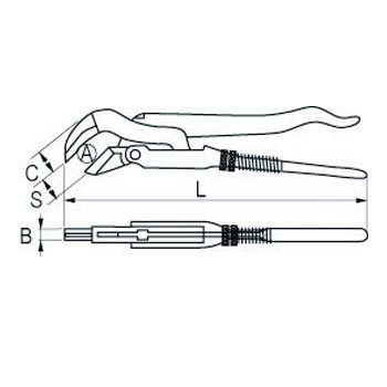 Irimo klešta za cevi kosa 303081-1