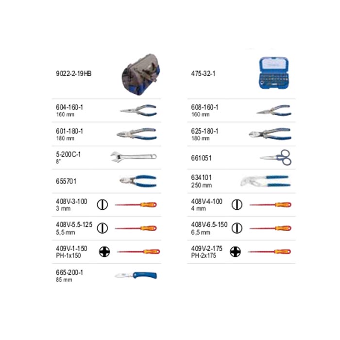 Irimo torba za alat za električare sa 46 alata  9022-3-19TS2