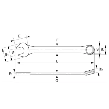 Irimo okasto-viljuškasti ključ 30mm 25-30-2 Irimo okasto-viljuškasti ključ 30mm 25-30-2