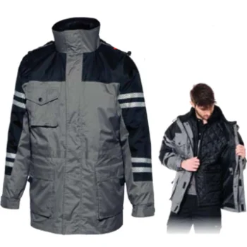 ISSA radna zimska jakna Hekle sivo crna 04554-1