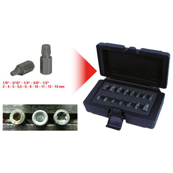 KS Tools set izvlakača polomljenih vijaka 15 kom 150.1385 KS Tools set izvlakača polomljenih vijaka 15 kom 150.1385