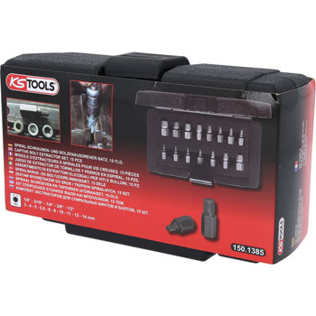 KS Tools set izvlakača polomljenih vijaka 15 kom 150.1385 KS Tools set izvlakača polomljenih vijaka 15 kom 150.1385
