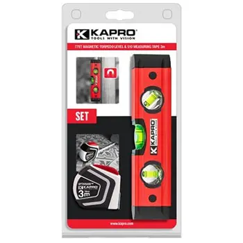 Kapro set K5103779T merna traka 3 m + magnetna mini libela 23 cm