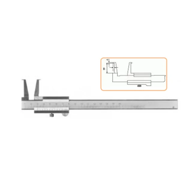 Kern pomično merilo 20-160mm kljunasto za merenje unutrašnjih žljebova K732 Kern pomično merilo 20-160mm kljunasto za merenje unutrašnjih žljebova K732