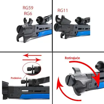 Klešta za kompresione F konektore RG6,/RG59/RG11 HLT-548 Klešta za kompresione F konektore RG6,/RG59/RG11 HLT-548