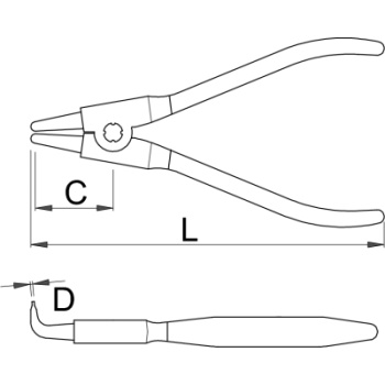 Unior klešta za seger spoljna savijena 534PLUS/1DP 140mm 621195-1