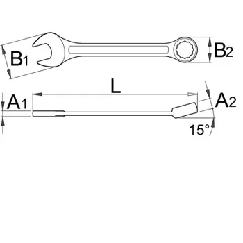 Unior ključ viljuškasto-okasti dugi 38 120/1 605838 Unior ključ viljuškasto-okasti dugi 38 120/1 605838