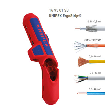 Knipex univerzalni Ergo striper 16 95 01 SB Knipex univerzalni Ergo striper 16 95 01 SB