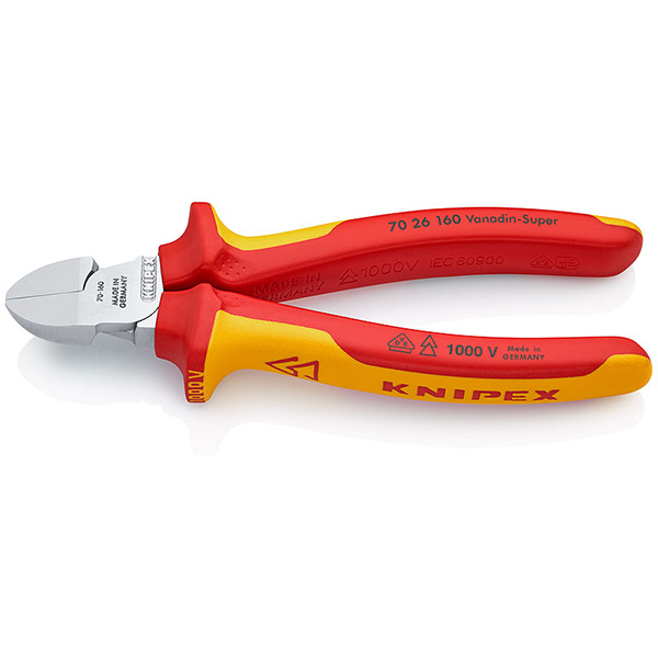 Knipex kose sečice izolovane 1000V VDE 160mm 70 26 160 Knipex kose sečice izolovane 1000V VDE 160mm 70 26 160