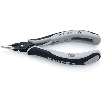 Knipex precizna klešta za hvatanje za elektroniku ESD 130mm 34 52 130 ESD Knipex precizna klešta za hvatanje za elektroniku ESD 130mm 34 52 130 ESD