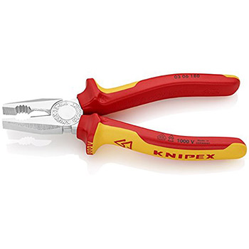 Knipex klešta kombinovana izolovana 1000V VDE 180mm 03 06 180 Knipex klešta kombinovana izolovana 1000V VDE 180mm 03 06 180