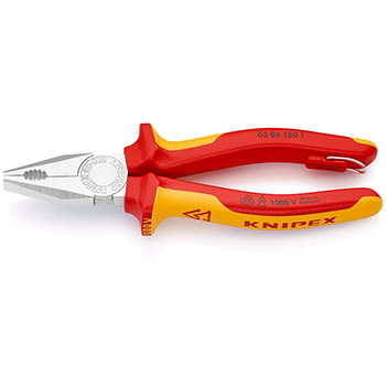 Knipex klešta kombinovana izolovana 1000V VDE 180mm sa mogućnošću kačenja 03 06 180 T Knipex klešta kombinovana izolovana 1000V VDE 180mm sa mogućnošću kačenja 03 06 180 T