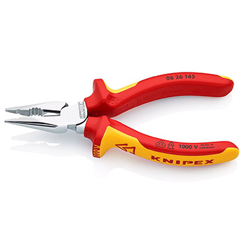 Knipex šiljasta kombinovana klešta izolovana 1000V VDE 145mm 08 26 145-1